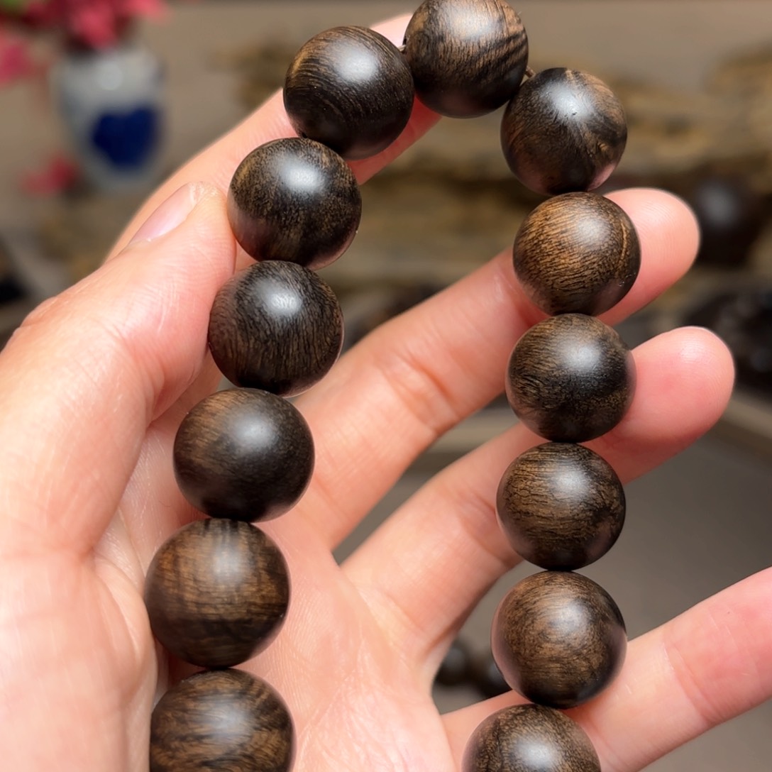 沉香手串越南芽庄白棋楠瘤疤1.4