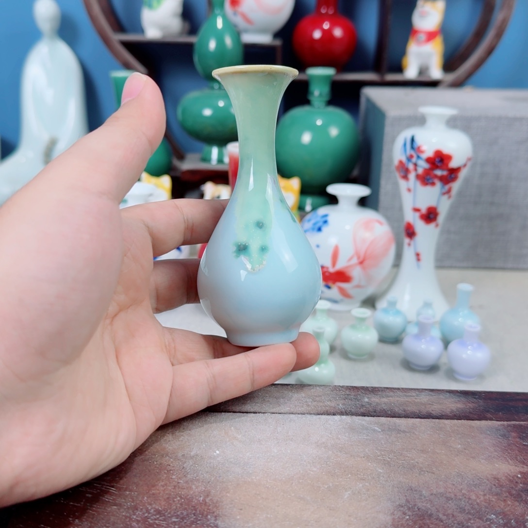 陶瓷手工小花器摆件