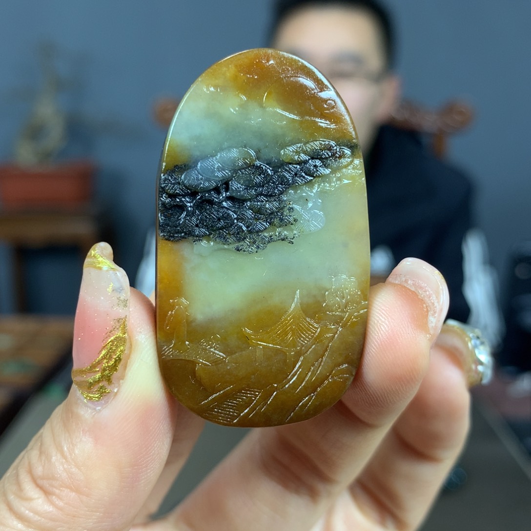 和田玉吊坠(不含链)未镶嵌