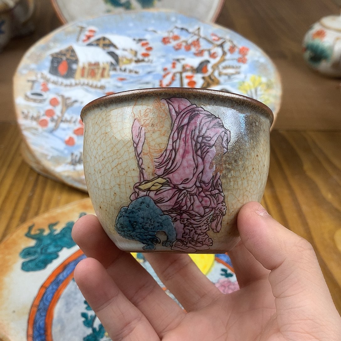 用***2杯景德镇陶瓷手作
