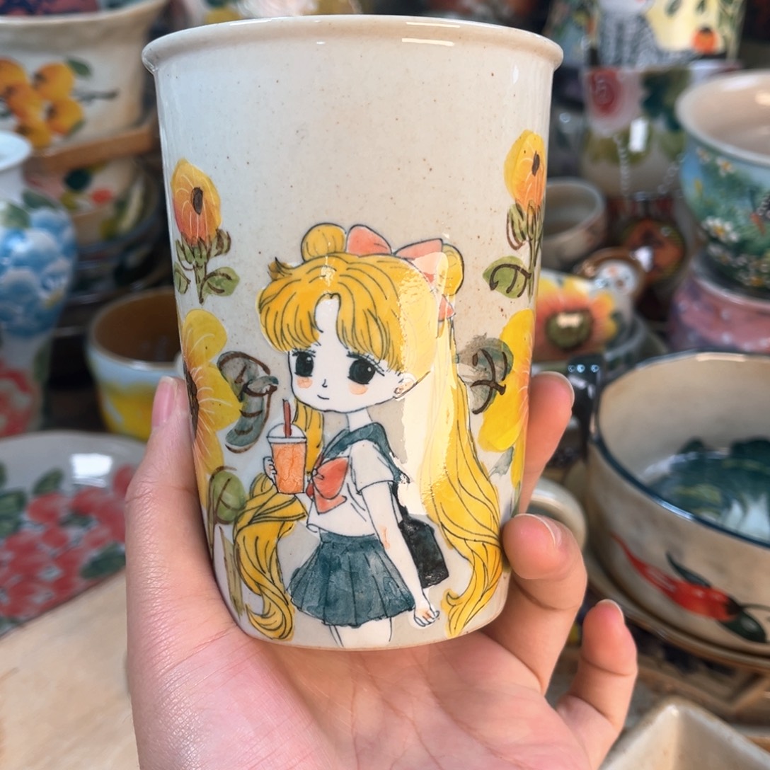 景德镇手工手绘杯