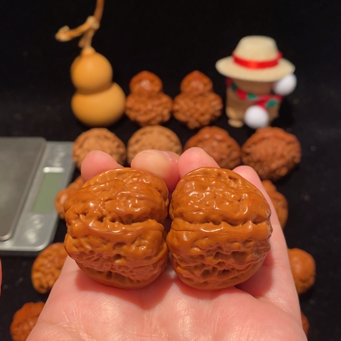 文玩核桃把件柠*36尺蛤蟆头