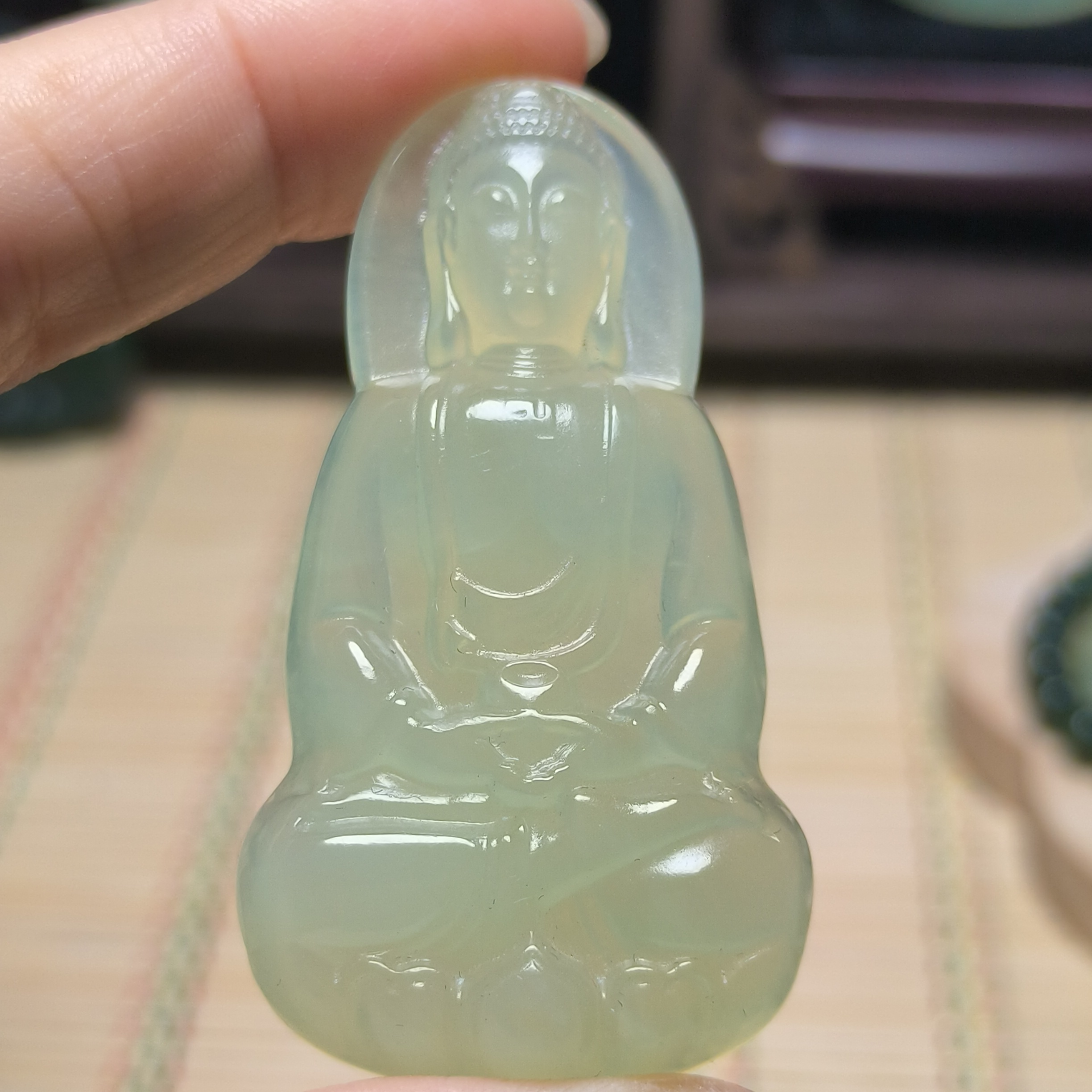 天然岫玉精品高品质大日如来羊猴守护神本命佛吊坠挂件