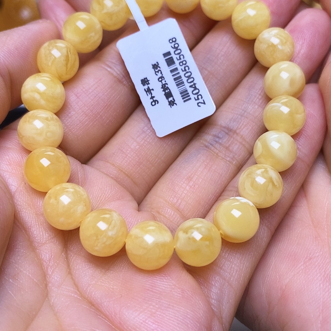 手串蜜蜡未镶嵌9圆珠手串