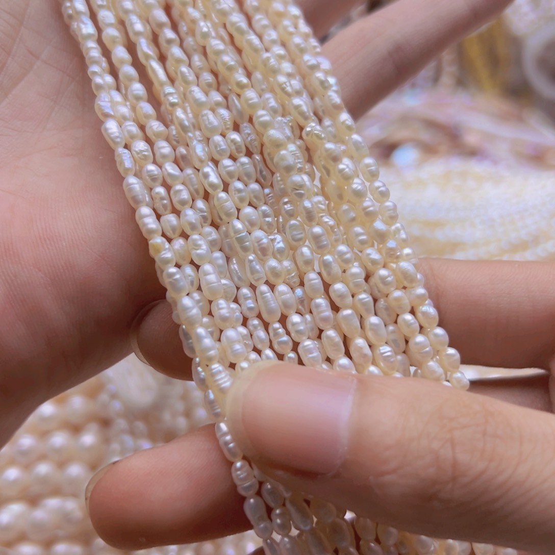 ****人未镶嵌淡水珍珠珍珠半成品卡3.3克旭巴洛克珍珠散珠