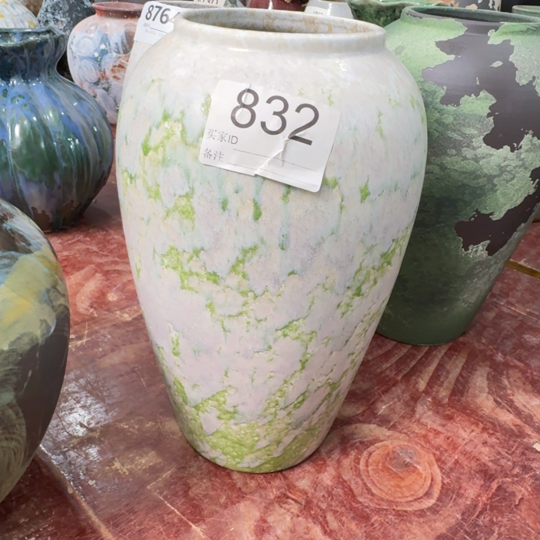 曲***】摆件陶景德镇高温花瓶编码832高30口12默认无孔