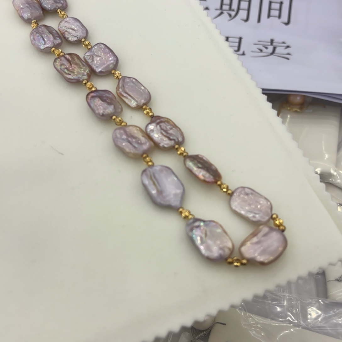 淡水珍珠颈饰合金606