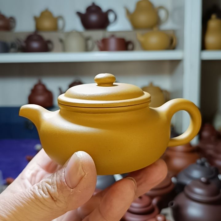 紫砂茶壶原矿黄金段泥仿古200cc半手工