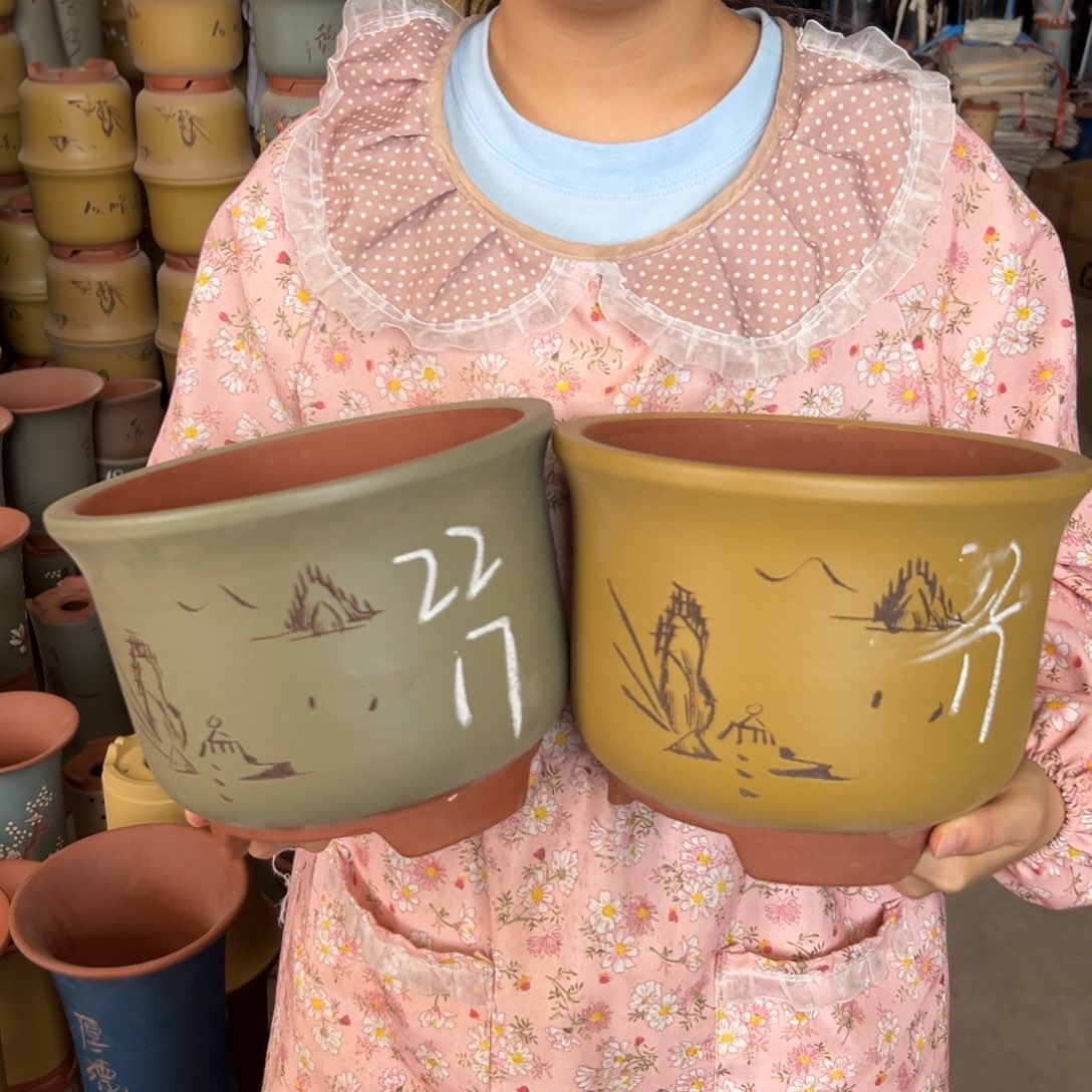 宜兴川阁紫砂花盆