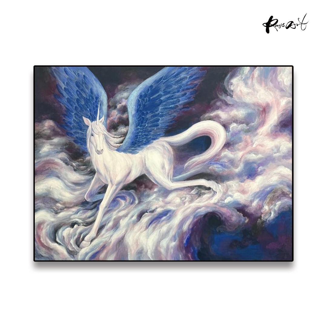 RaysArt艺术-王劲之 当代艺术家写实风岩彩绘画原作作品收藏