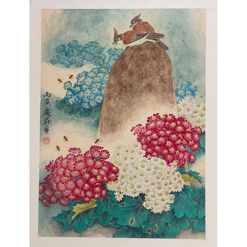 F05 《花鸟作品》王庆昇  61x44cm  纸本镜片
