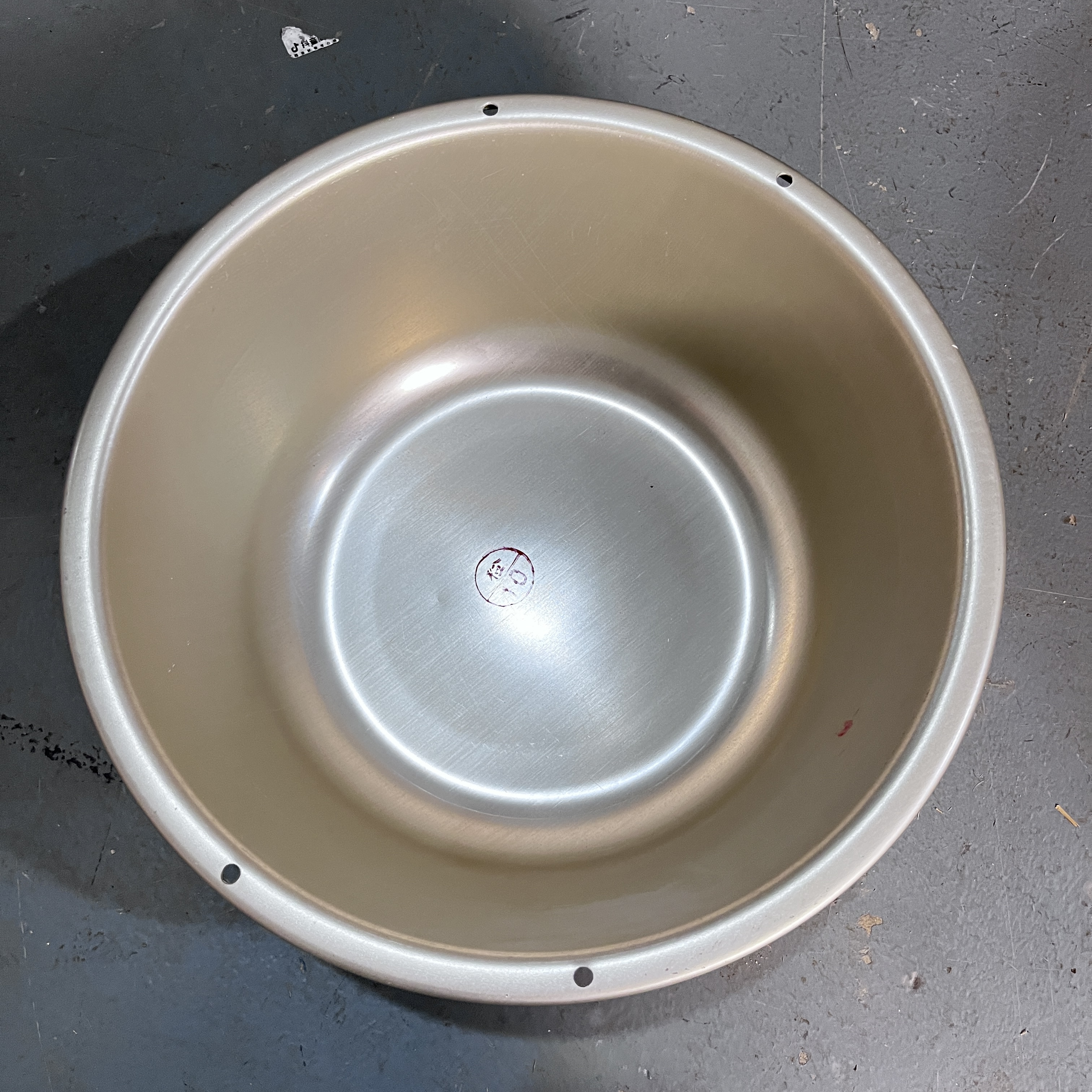 七十年代34cm直径铝盆14厘米深圆形脸盆耐摔洗菜盆家用户外