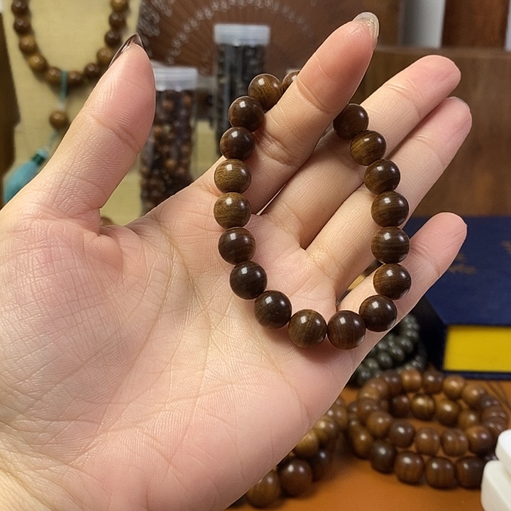 老山檀香黑肉沉水1.0手串