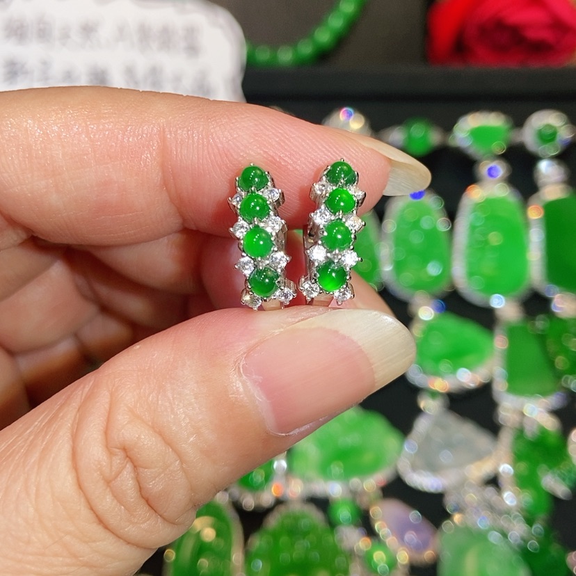 【闪购商品】未镶嵌翡翠耳饰天然翡翠
