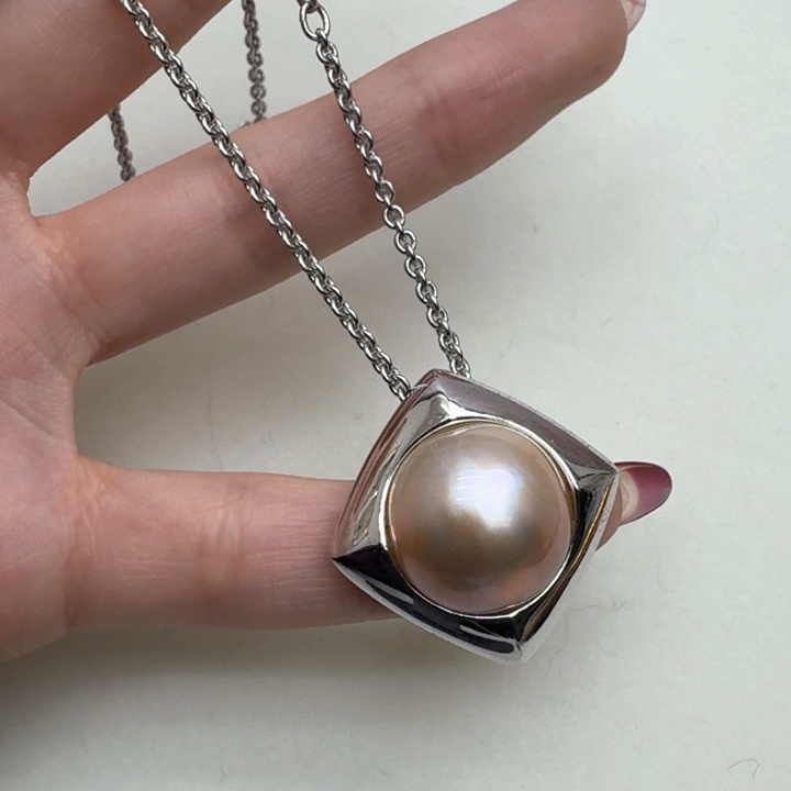 拼合珍珠（马贝珠）颈饰未镶嵌