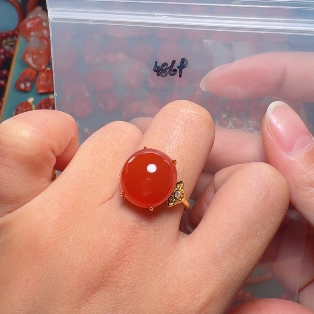 南红玛瑙南红银S925镶嵌