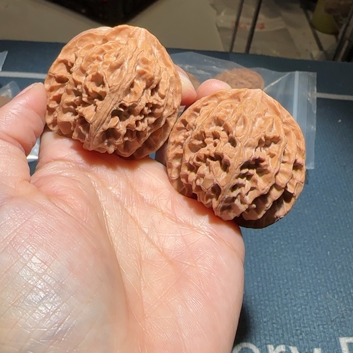 饕***餮吊坠文玩核桃苹果园43