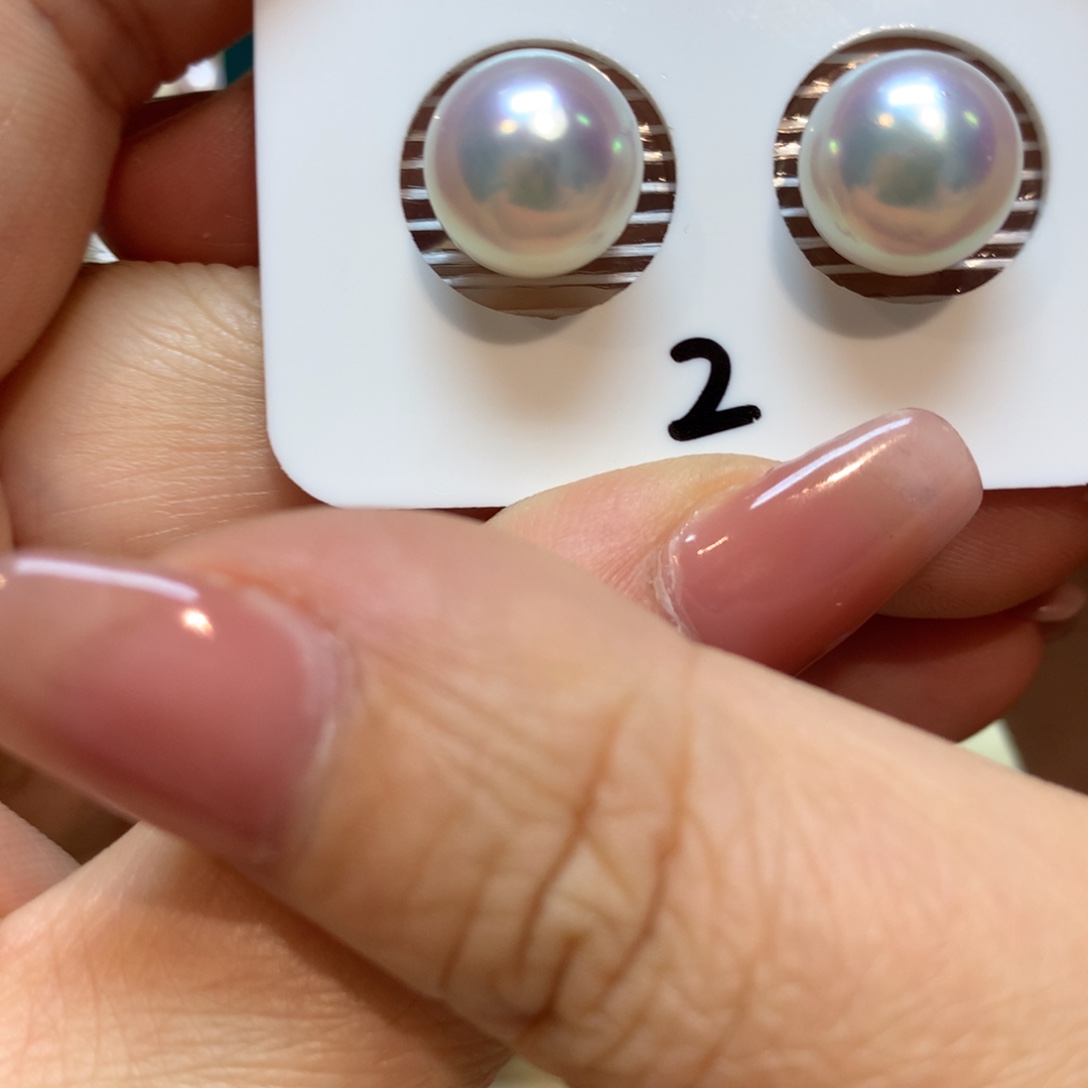 海水珍珠耳饰18K金镶嵌