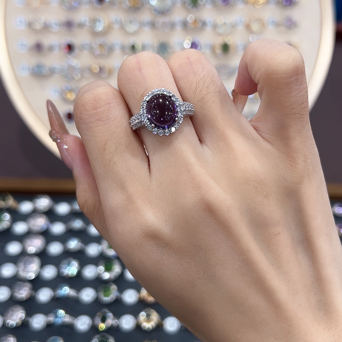 蛇纹石玉银S925镶嵌戒指等**?