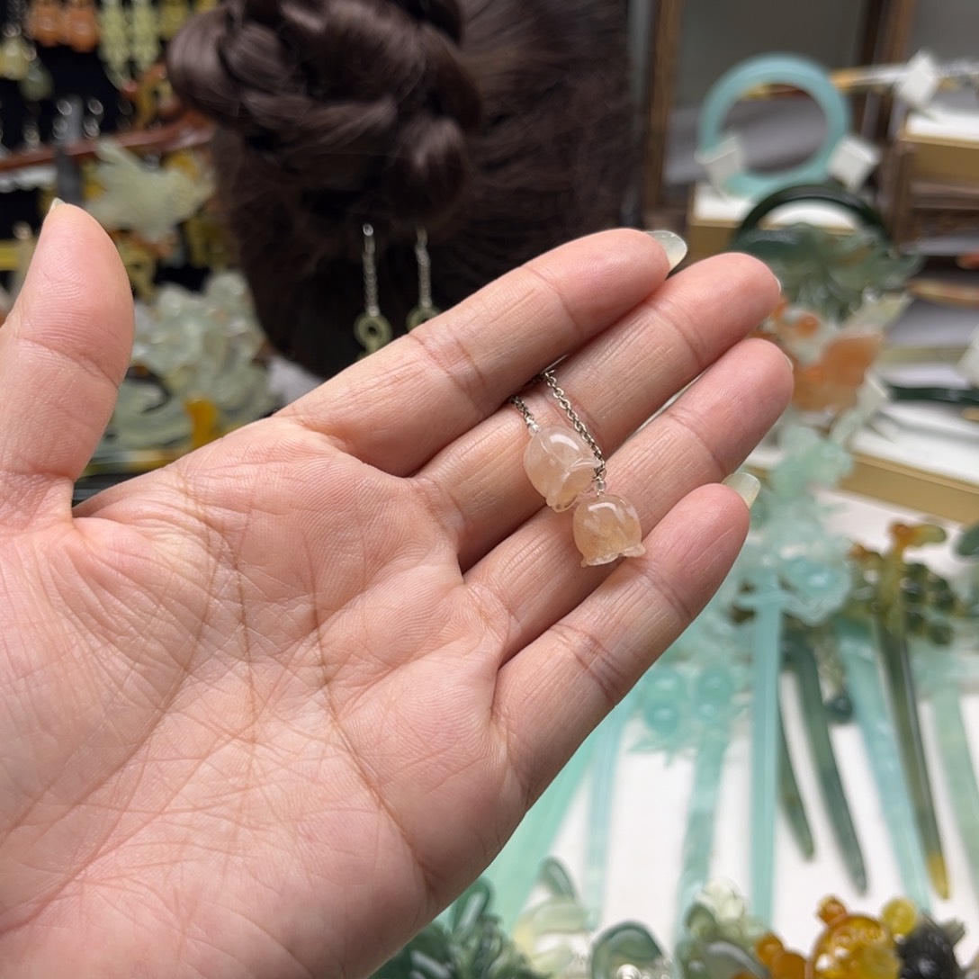 蛇纹石玉发饰合金醉***?