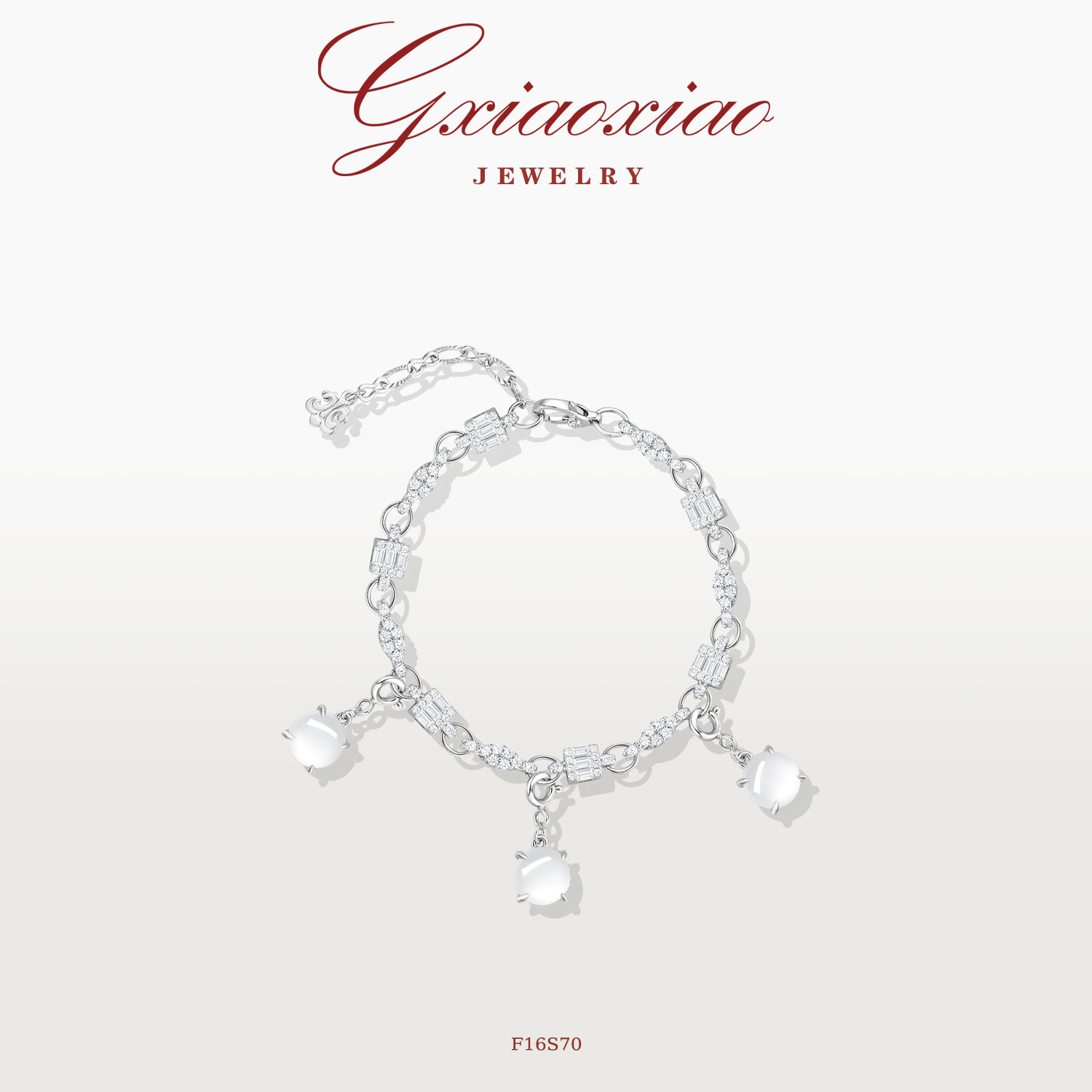 G XIAOXIAO 镀K金【月露】高级感气质小众优雅手链 F16S70