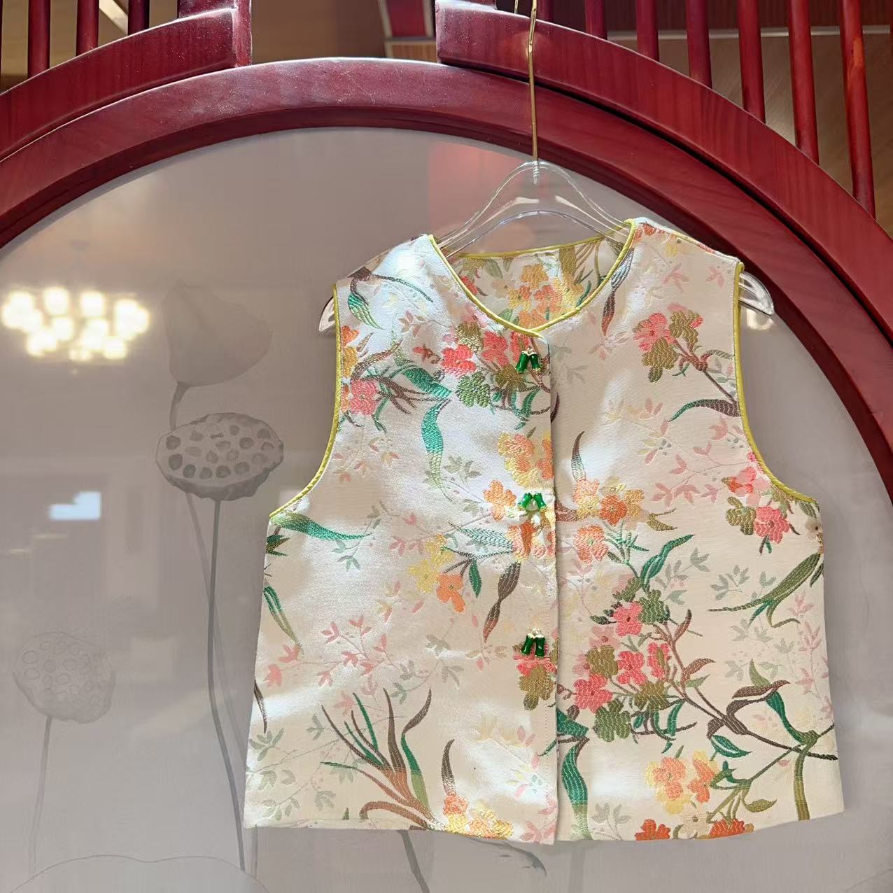 安大秋童装【纳福】2025年国风春夏款儿童国风马甲