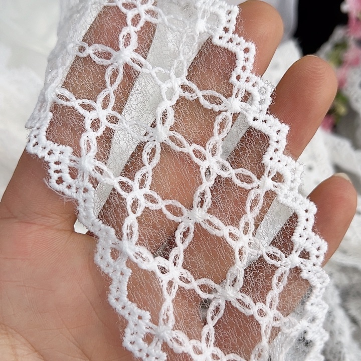 格子蕾丝材料10码