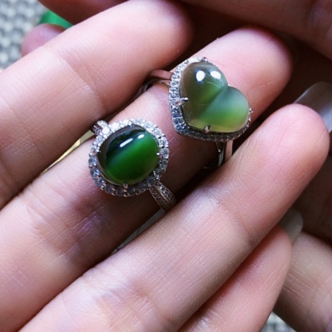 和田玉银S925镶嵌挂件