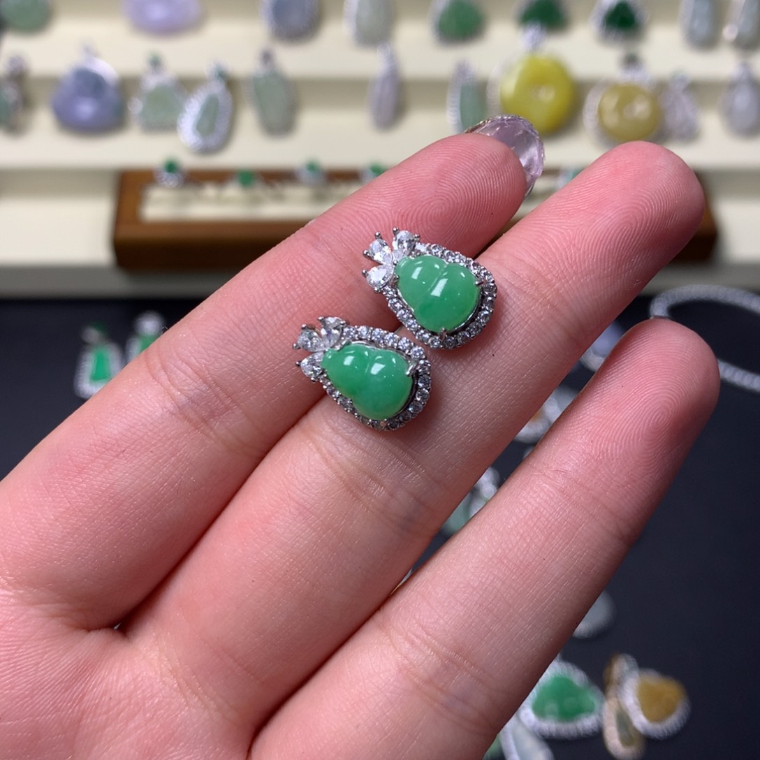 翡翠银S925镶嵌挂件