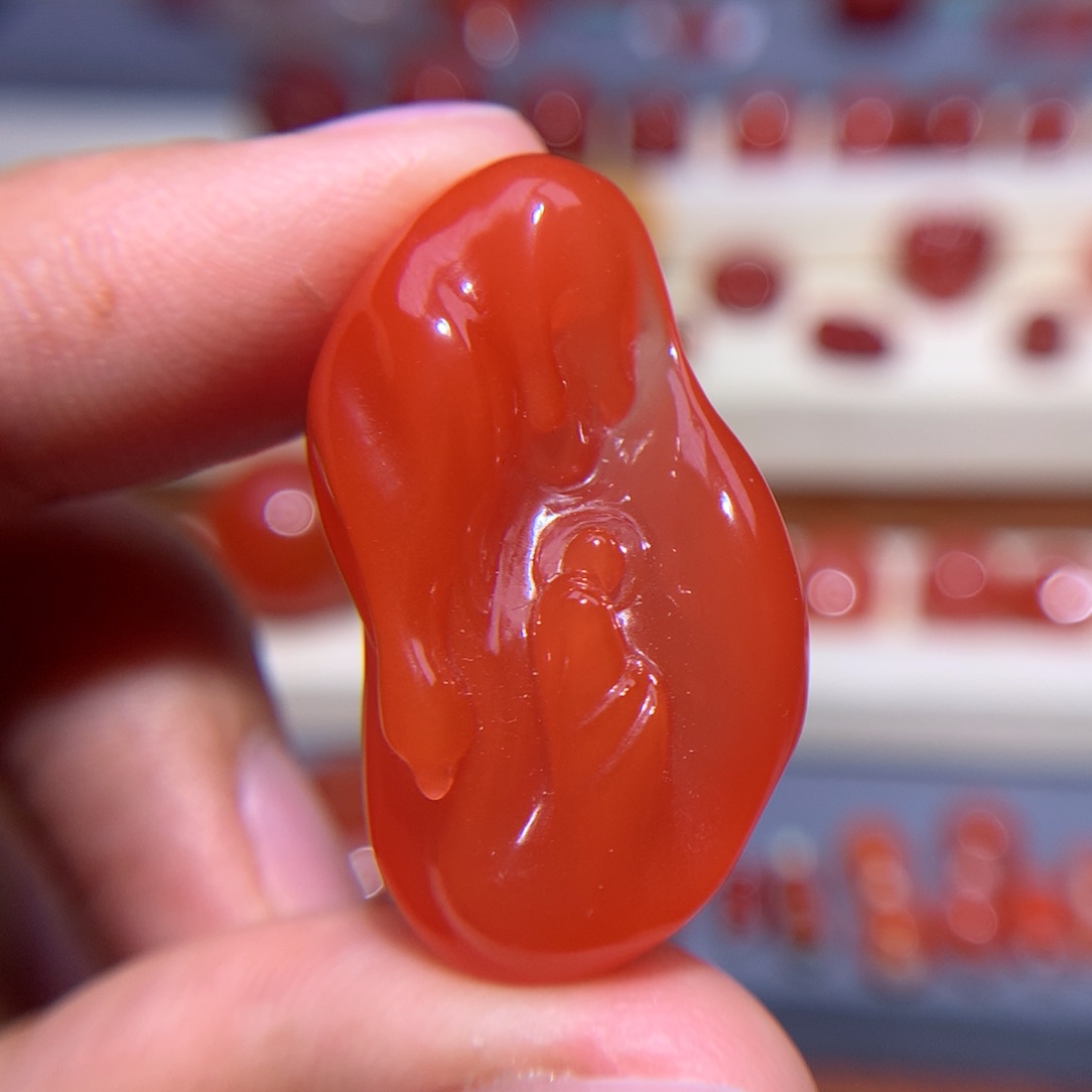 南红玛瑙辣椒悟道坠子未镶嵌