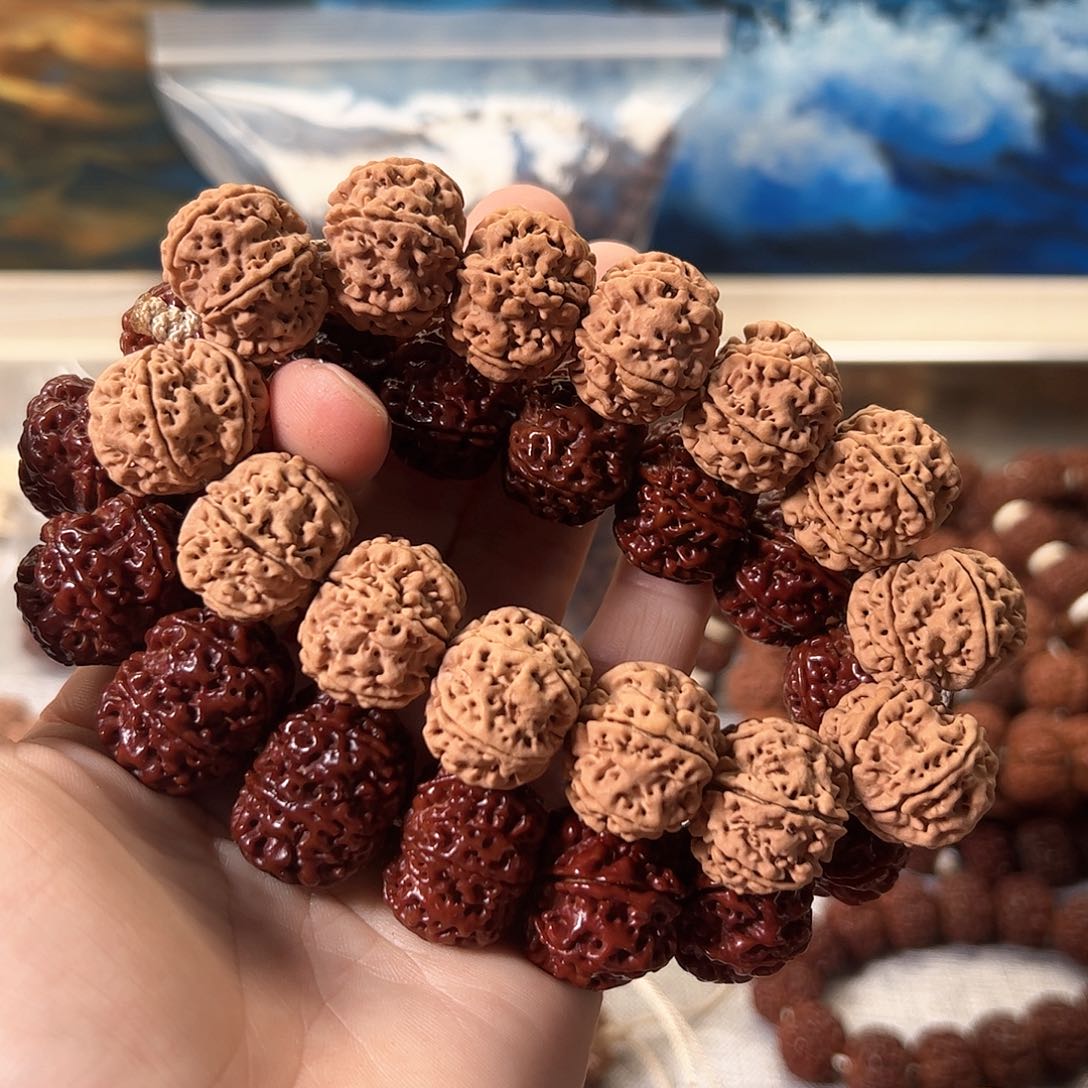 凤眼菩提吊坠原生态雪花扇面6瓣22mm