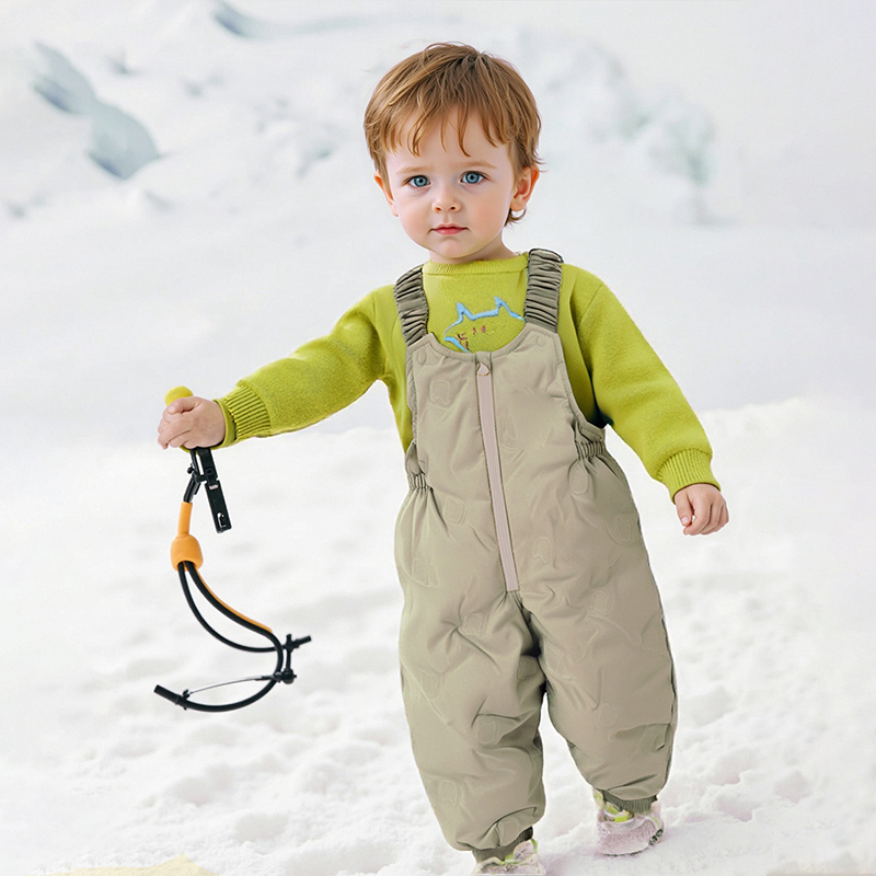 【商场同款】儿童羽绒裤宝宝背带裤冬季新款反季婴儿男女童裤子外穿