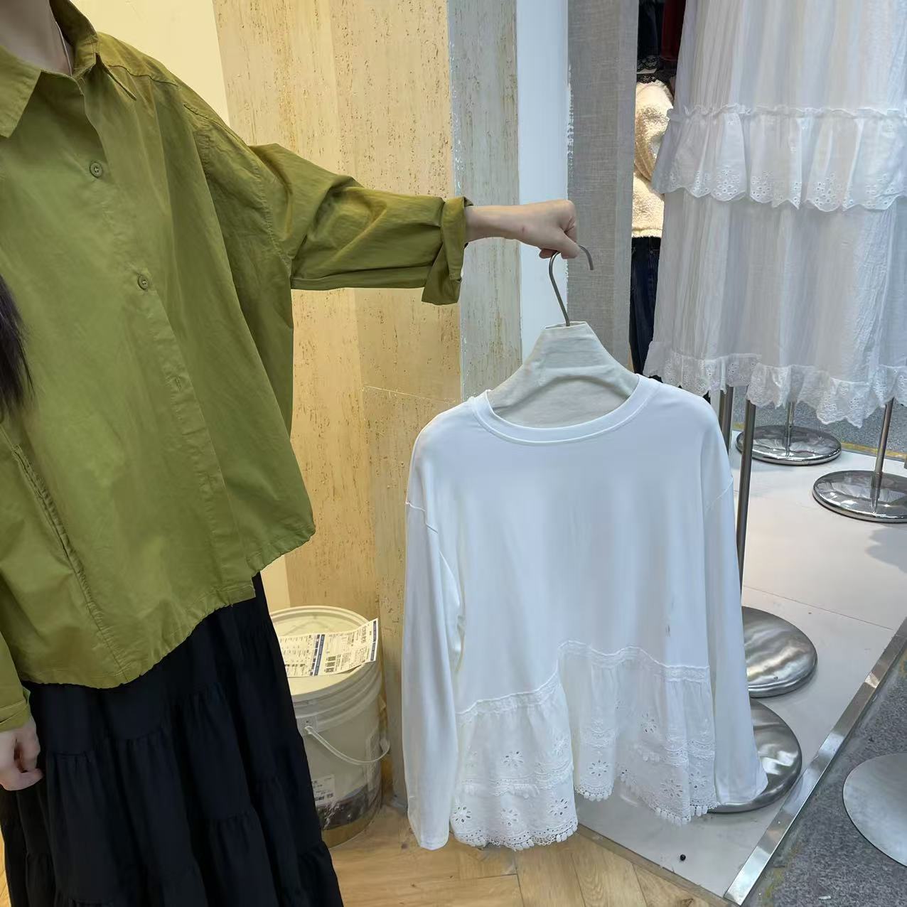 33推荐 XW#9339 日系弹力拼接打底衫 25-02-28