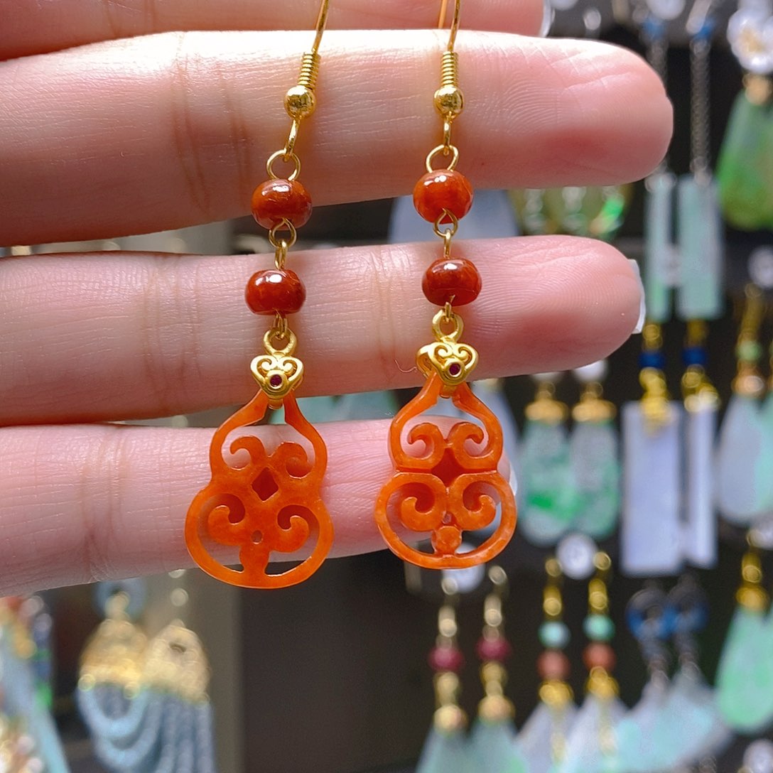 未镶嵌翡翠耳饰翡翠