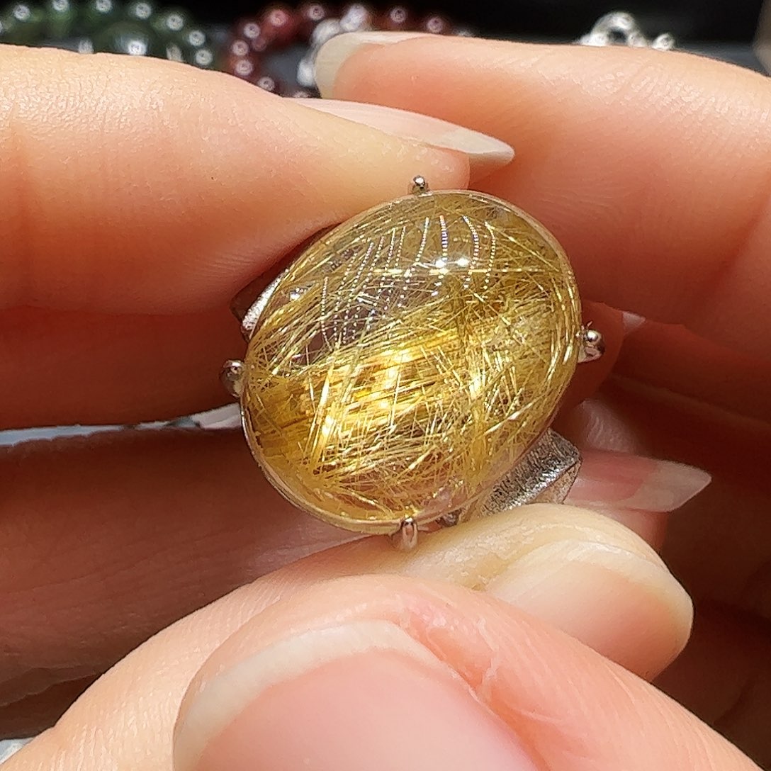 家***师银S925镶嵌珠宝半成品水晶
