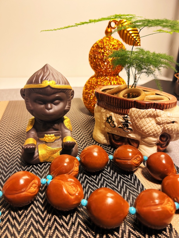 橄榄核雕-寿星一条