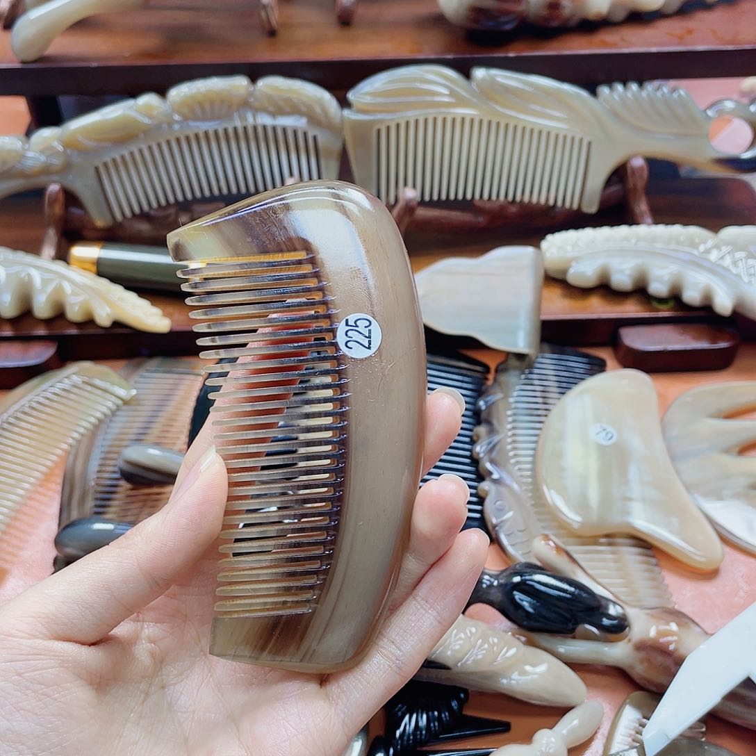 纯手工制作牛角梳225