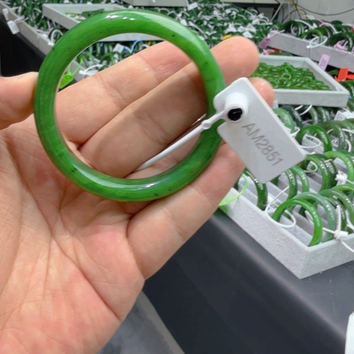 和田玉（碧玉）手镯未镶嵌喜**?54