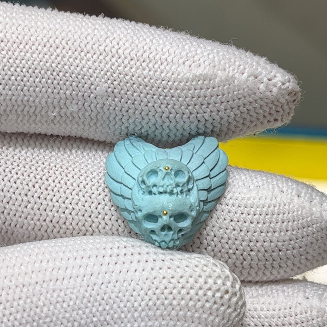 未镶嵌绿松石珠宝奇石雾霾恶灵