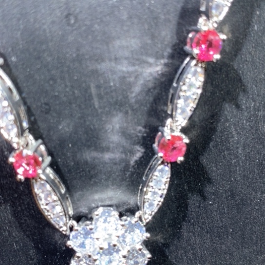 红宝石戒指银S925镶嵌