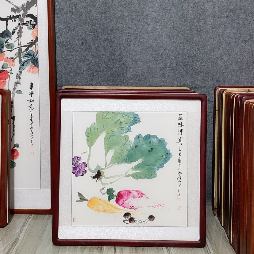 【闪购商品】国画书画作品带框65×65厘米