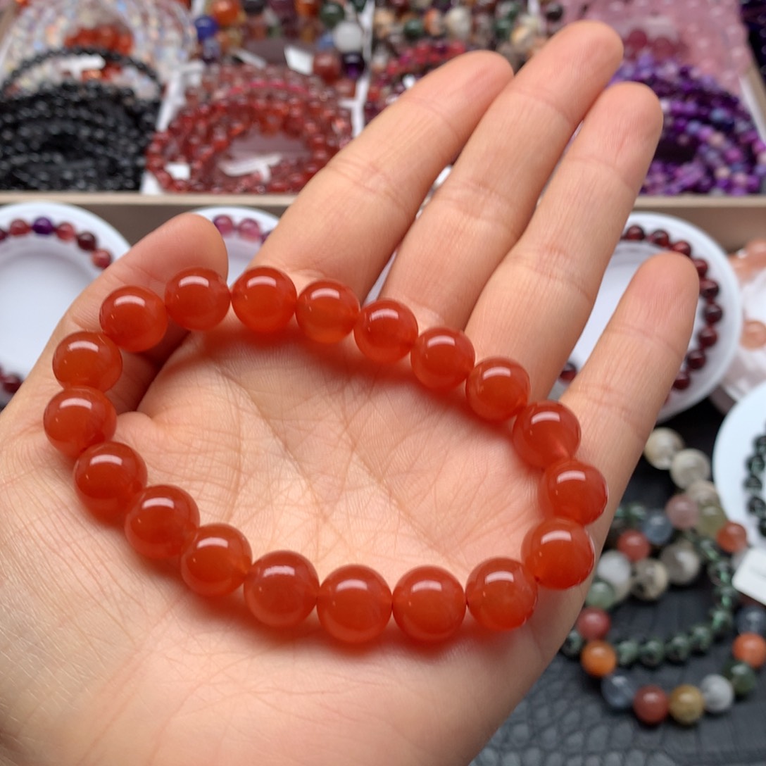 水晶手链未镶嵌满红兔毛10