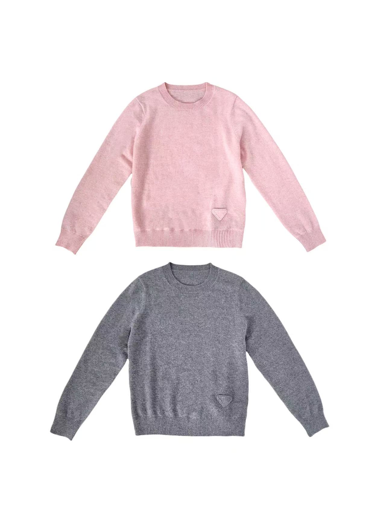 女款，250125圆领纯色百搭下三角图套头毛衫