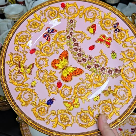 梦***.瓷片珐琅彩10.5寸一个大盘66666666