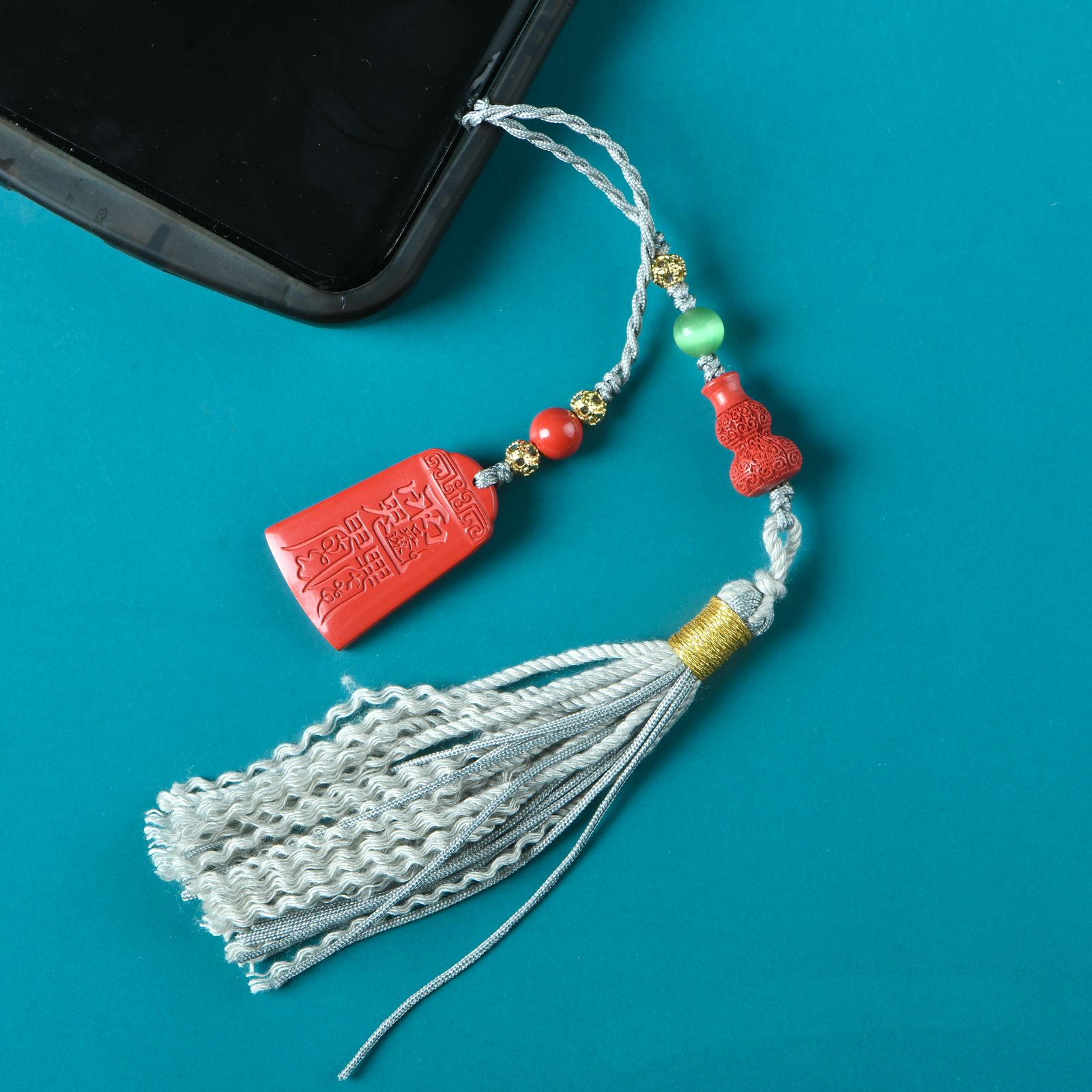 含辰砂工艺品朱砂红砂精工仿古吴遂太太牌挂饰（多样性发其一）