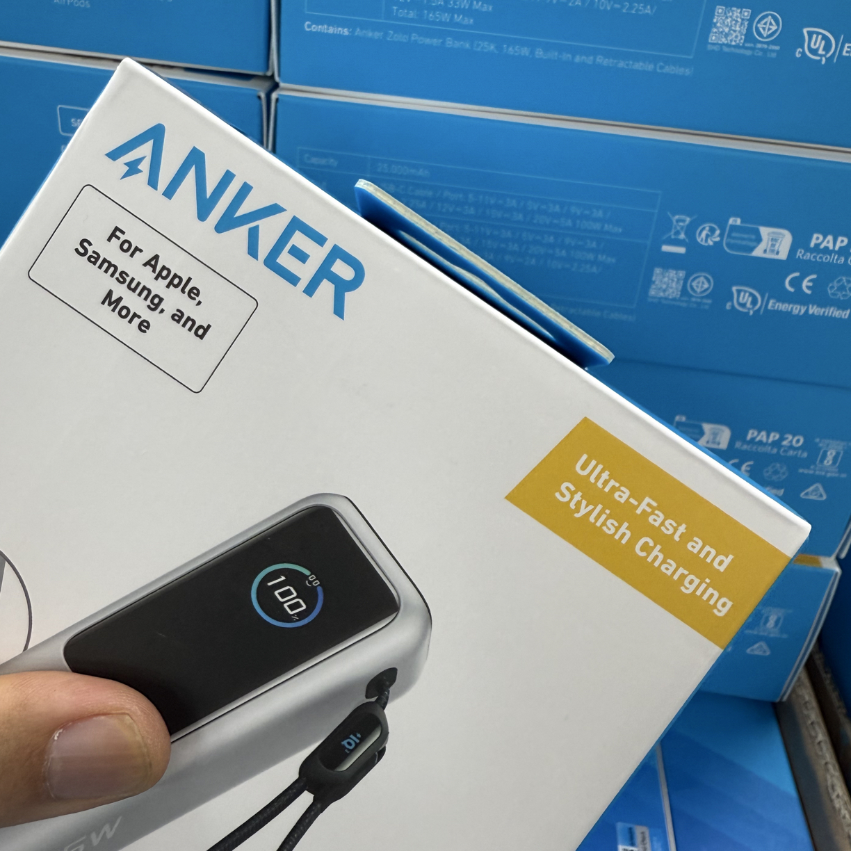 99新 ANKER/安克 zolo自带双C线伸缩大功率165W 官翻李A1695
