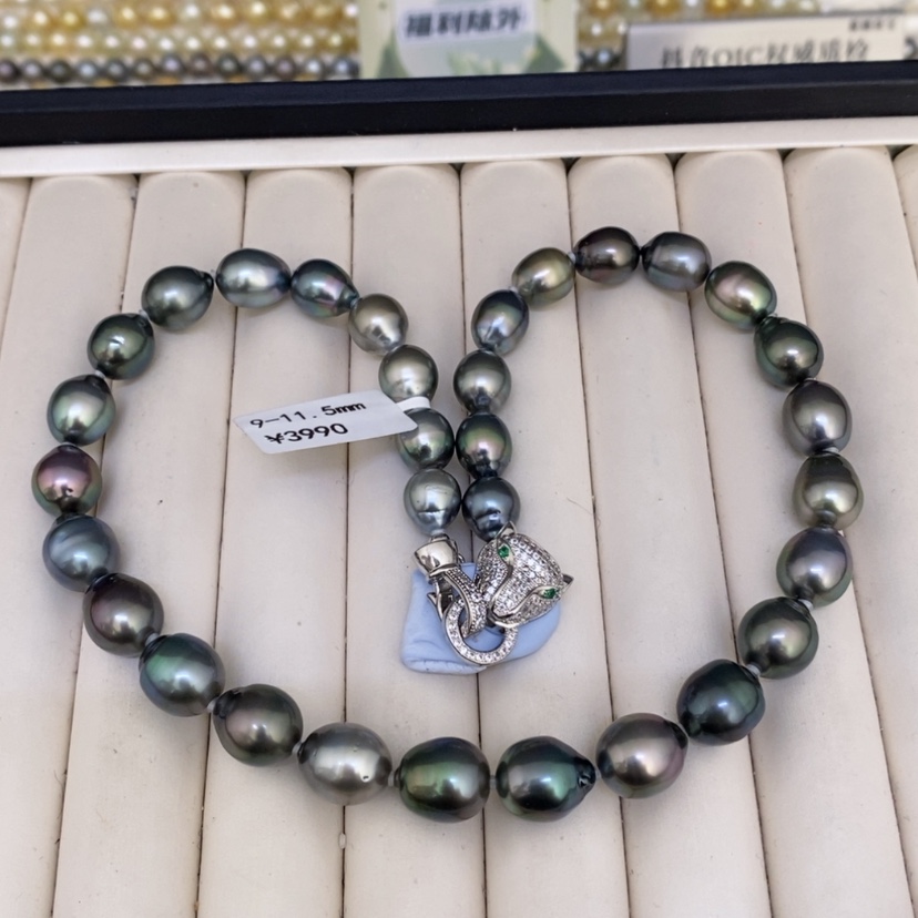 【闪购商品】海水珍珠颈饰未镶嵌天****我大溪地项链9-11.5mm兔