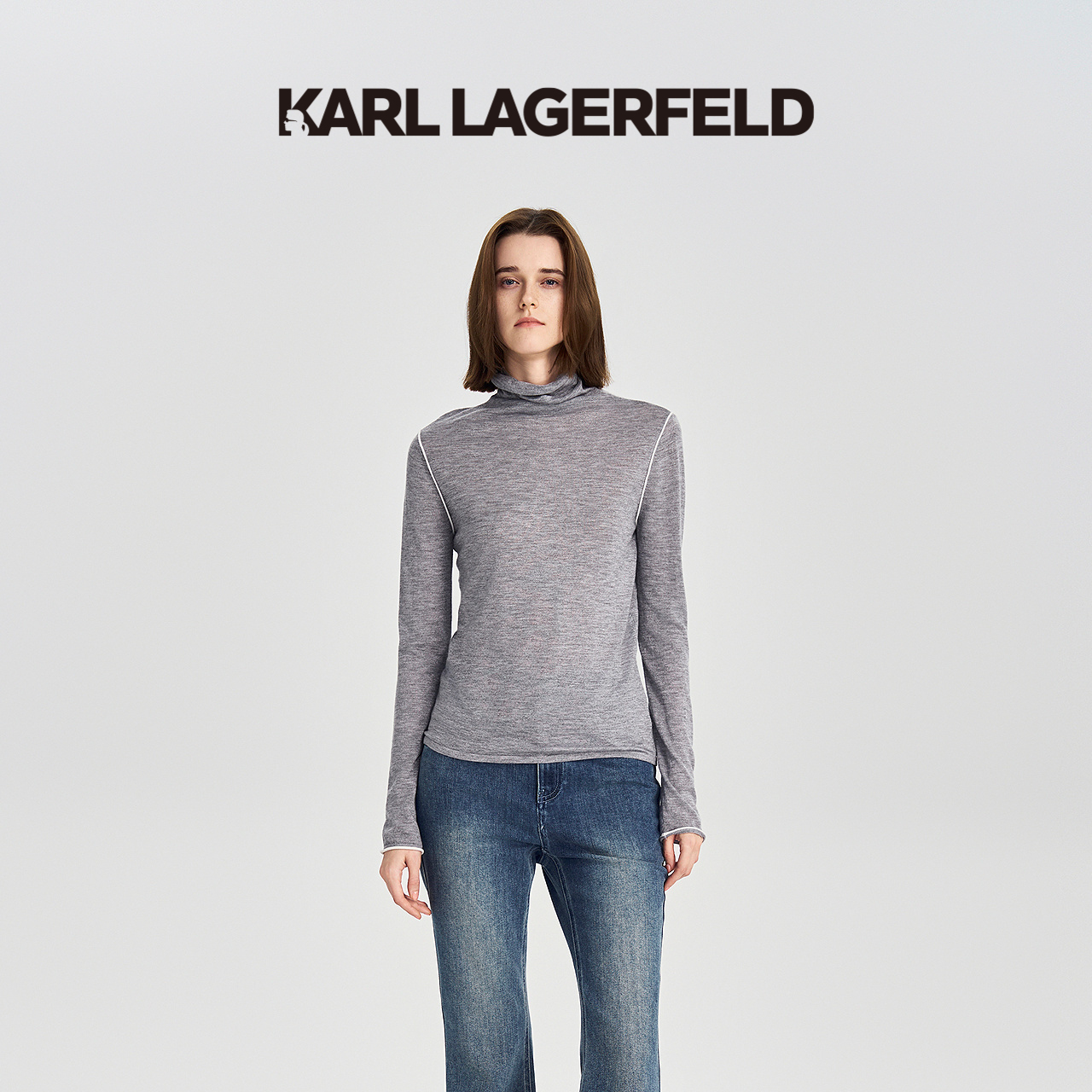 【阳光专属】KARLLAGERFELD秋季新款羊毛衫M26E2304