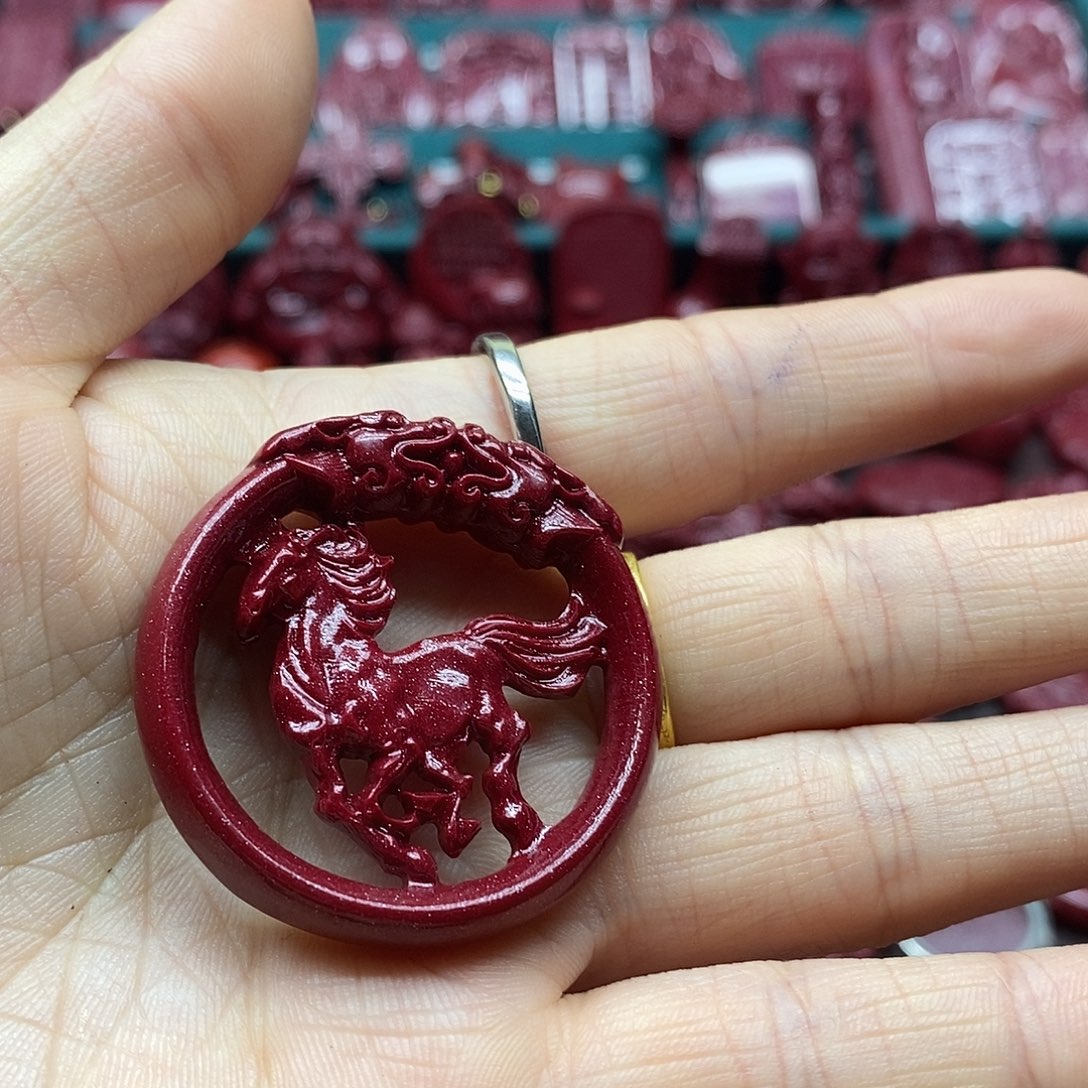 天然辰砂朱砂吊坠