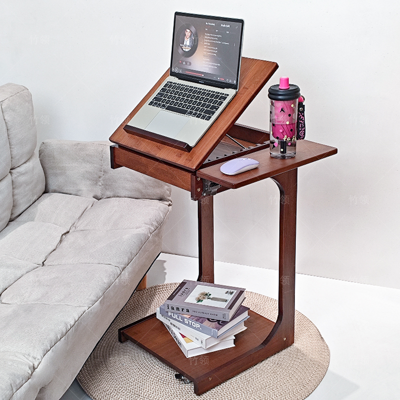 【升级款C型边几组合】角几家用沙发床边桌移动床头翻盖收纳学习桌